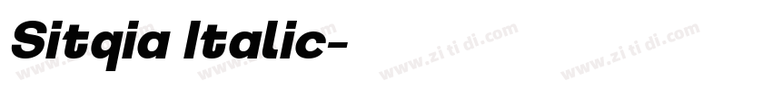 Sitqia Italic字体转换